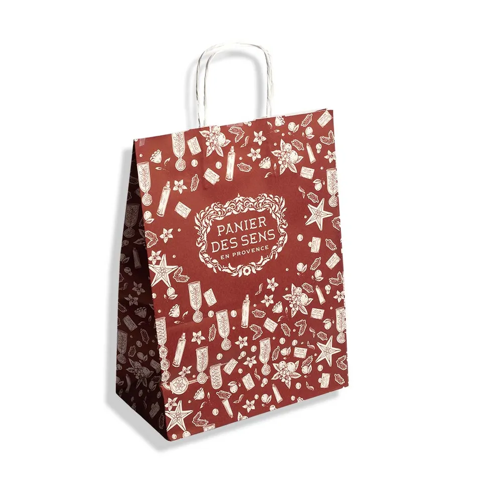 panier-des-sens-grand-sac-cadeau-23x12x31cm-rouge-no-l-haussmannien image 1