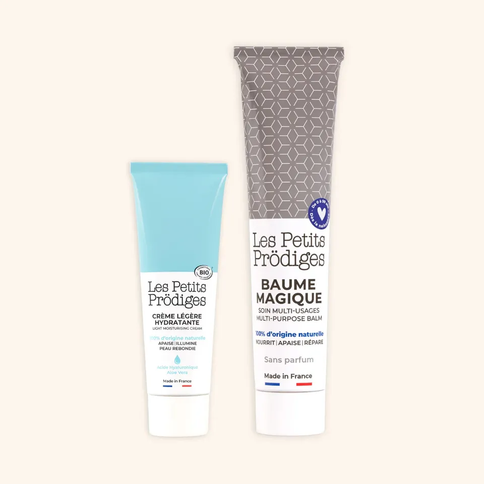 les-petits-pr-diges-le-duo-hydratant-r-parateur-cr-me-l-g-re-50ml-baume-magique- image 1