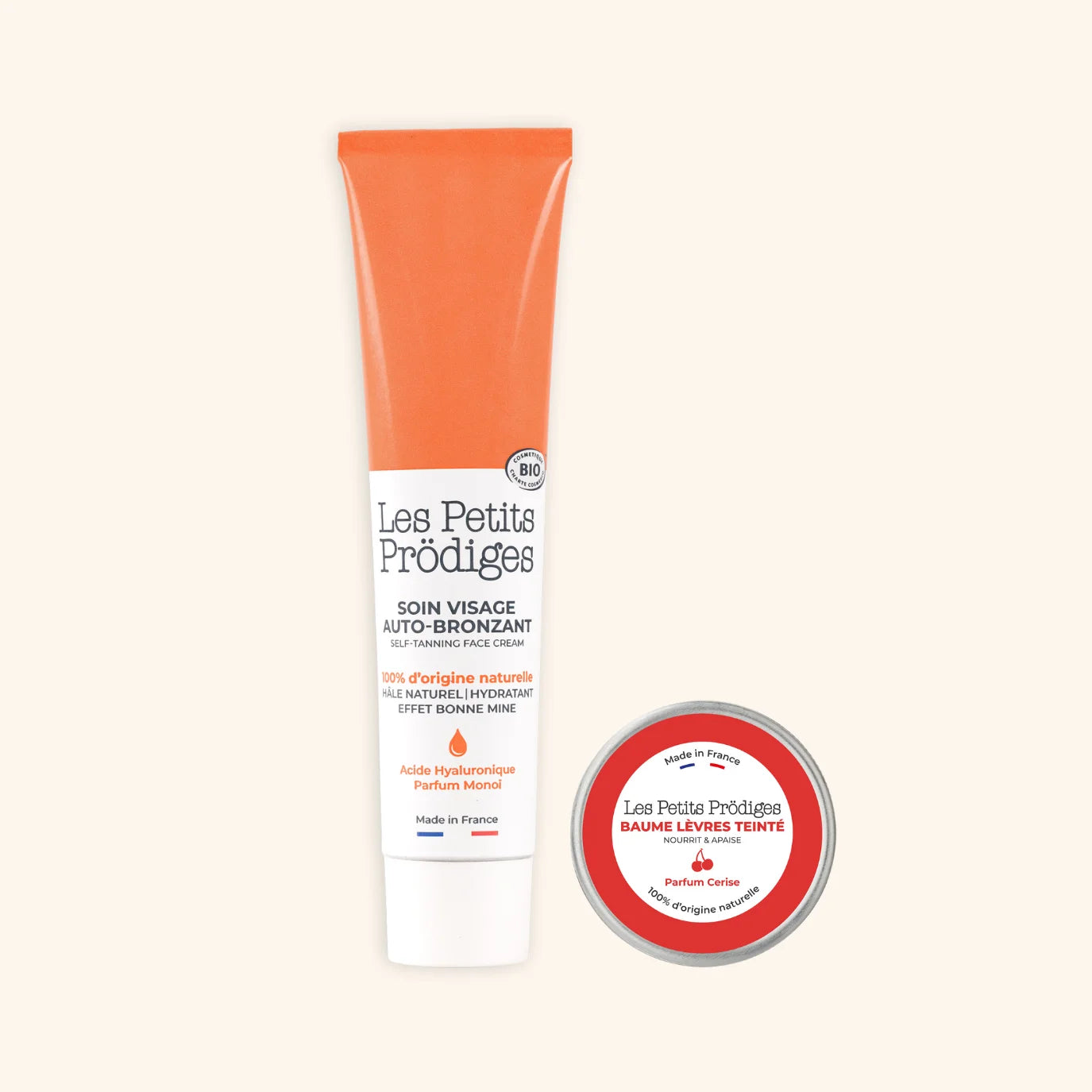les-petits-pr-diges-le-duo-glow-naturel-auto-bronzant-baume-l-vres image 1