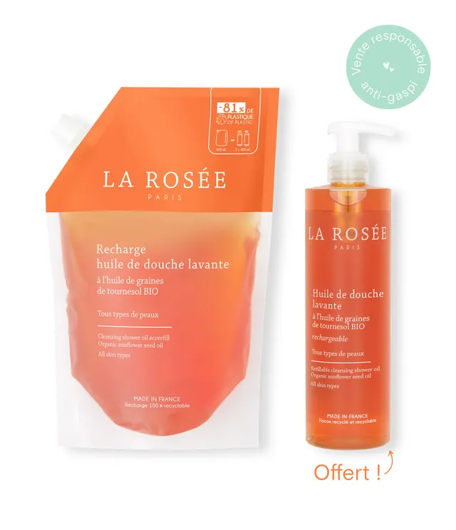la-ros-e-duo-huile-de-douche-lavante-recharge image 1