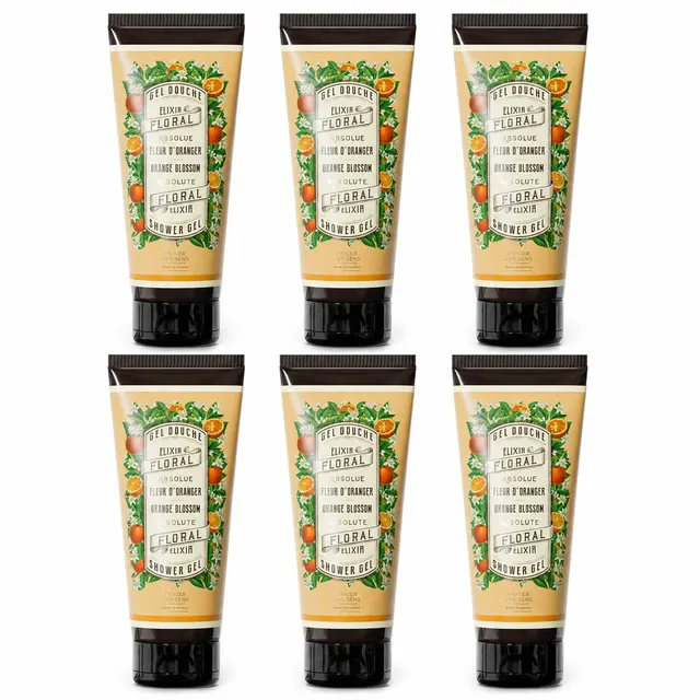 panier-des-sens-lot-de-6-gels-douche-fleur-d-oranger-200ml image 1