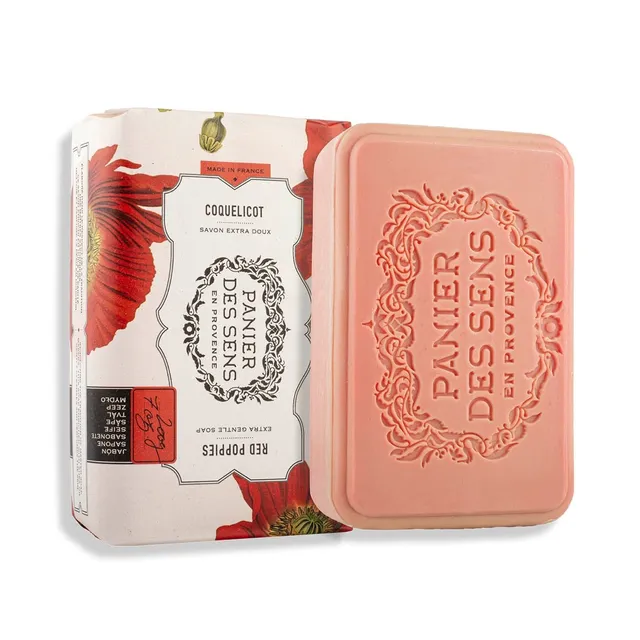 panier-des-sens-savon-solide-extra-doux-coquelicot-200g image 1