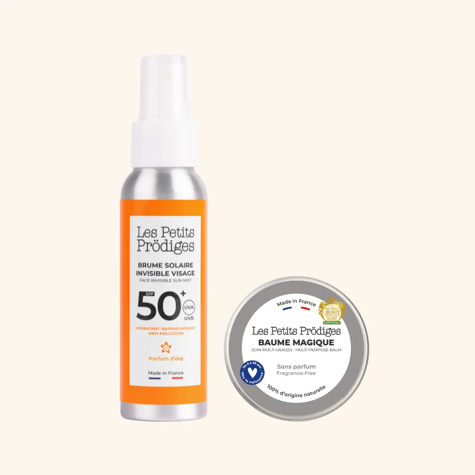 les-petits-pr-diges-le-duo-nourrissant-protecteur-baume-sans-parfum-brume-spf50 image 1