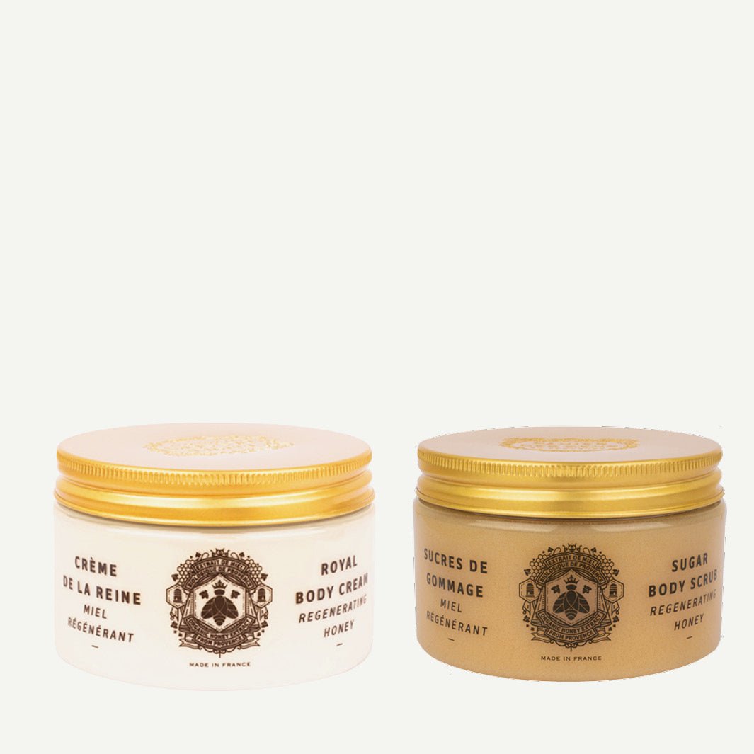 panier-des-sens-duo-hydratation-miel-r-g-n-rant-gommage-cr-me-corps image 1
