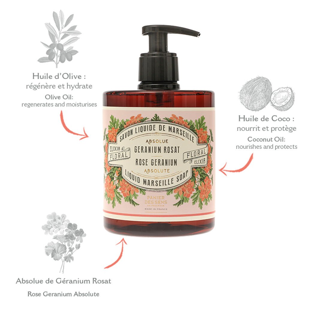 panier-des-sens-savon-de-marseille-liquide-g-ranium-rosat-500ml image 2