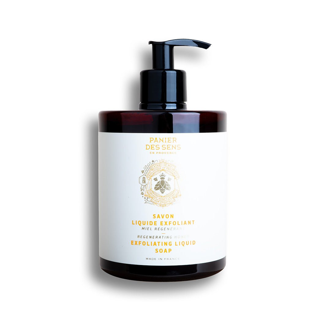 panier-des-sens-savon-liquide-exfoliant-miel-r-g-n-rant image 1