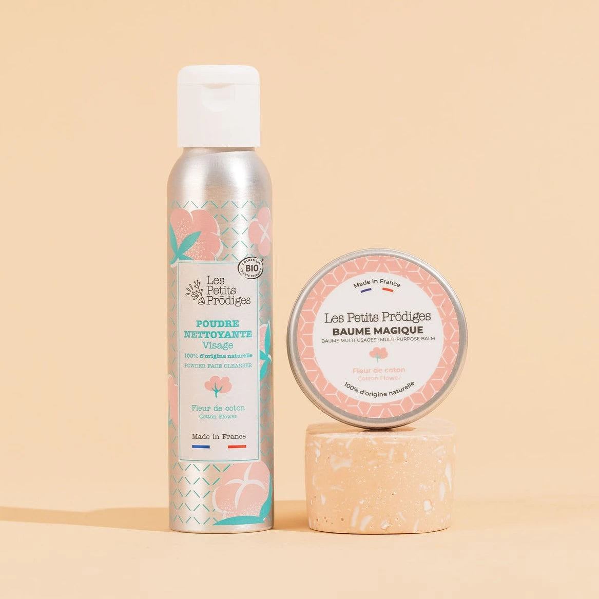 les-petits-pr-diges-le-kit-double-nettoyage-fleur-de-coton-poudre-visage-bio-25g image 2