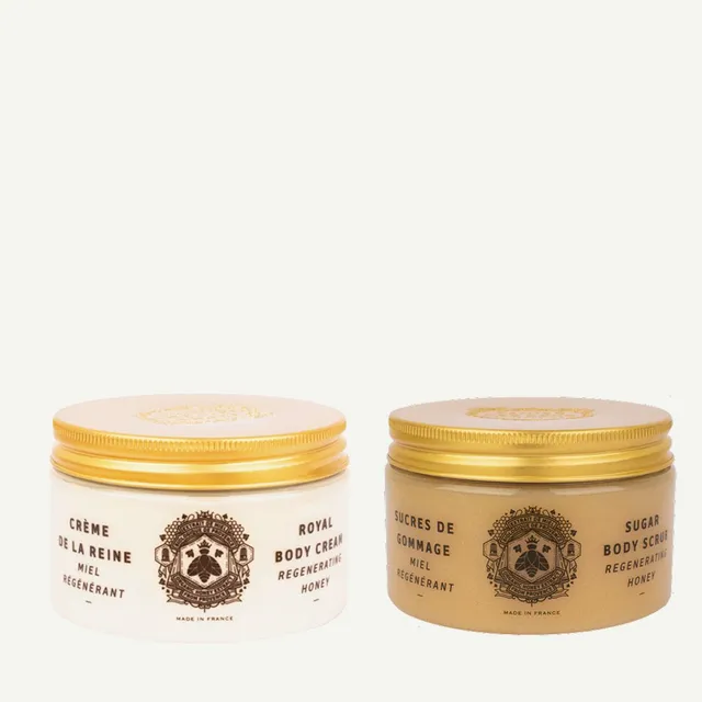 panier-des-sens-duo-hydratation-miel-r-g-n-rant-gommage-cr-me-corps image 1