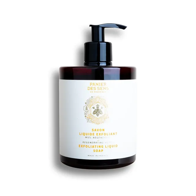 panier-des-sens-savon-liquide-exfoliant-miel-r-g-n-rant image 1