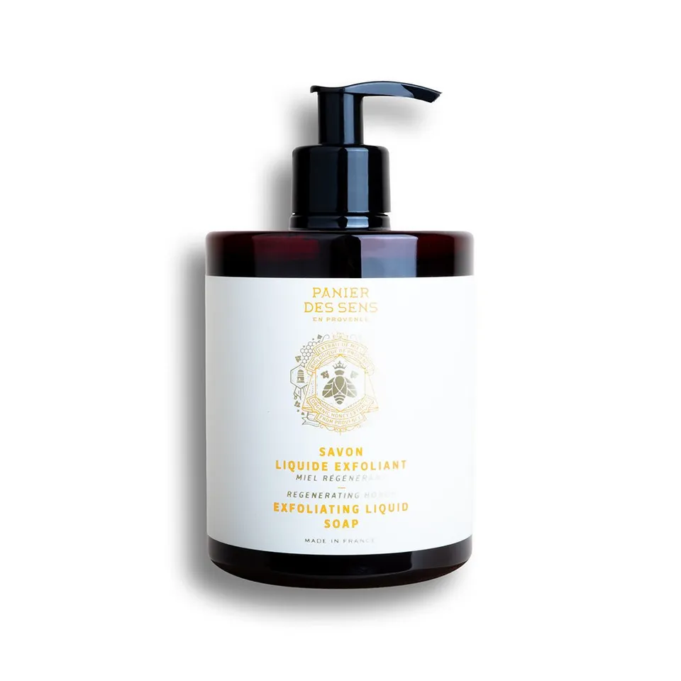 panier-des-sens-savon-liquide-exfoliant-miel-r-g-n-rant image 1
