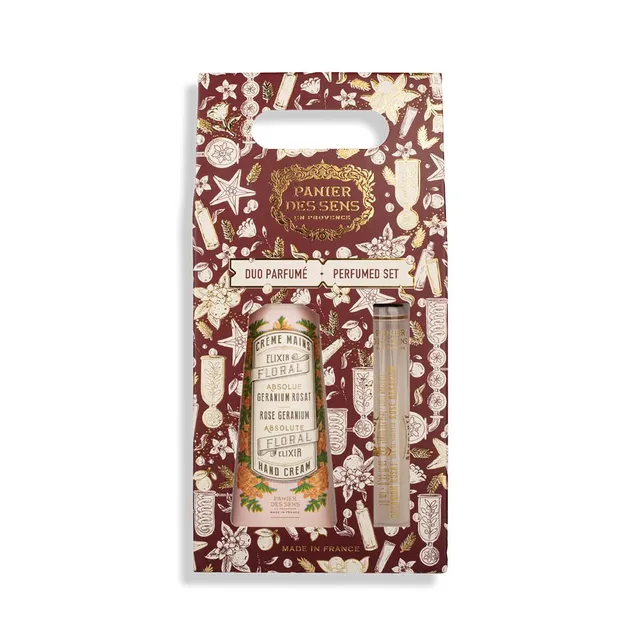 panier-des-sens-coffret-duo-no-l-g-ranium-rosat-cr-me-mains-eau-de-toilette-roll image 1