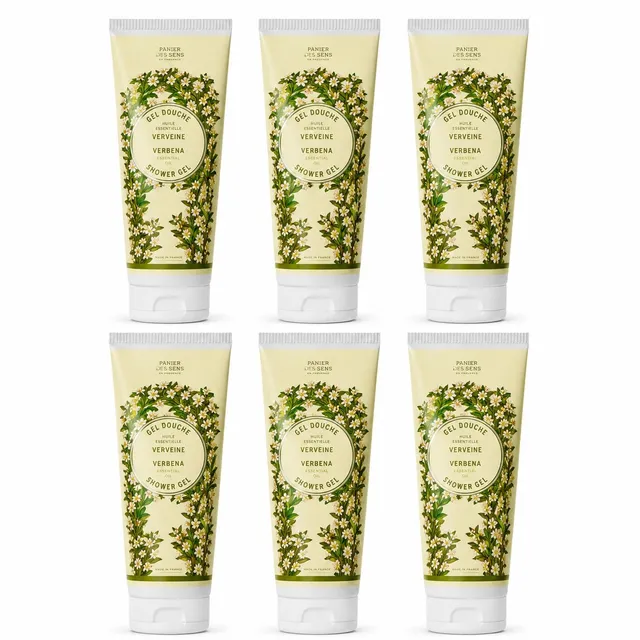 panier-des-sens-lot-de-6-gels-douche-verveine-200ml image 1