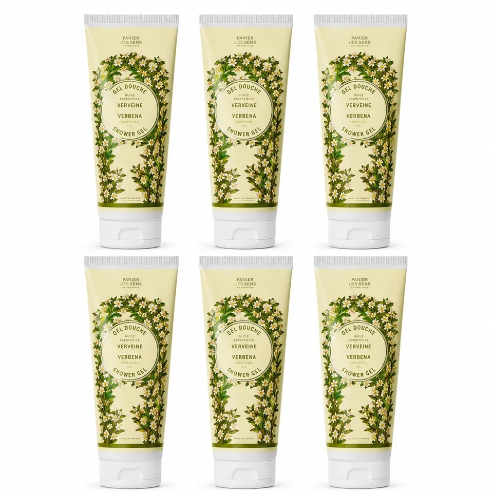 panier-des-sens-lot-de-6-gels-douche-verveine-200ml image 1