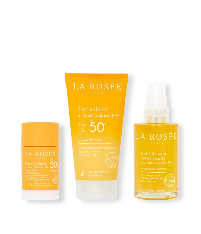 la-ros-e-routine-peau-dor-e-stick-solaire-spf50-huile-apr-s-soleil image 1