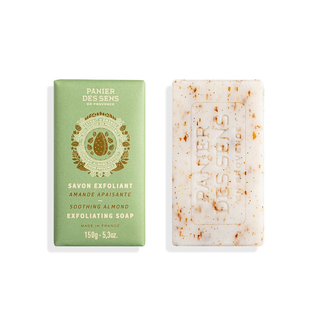 panier-des-sens-savon-solide-exfoliant-amande-apaisante-150-g image 1
