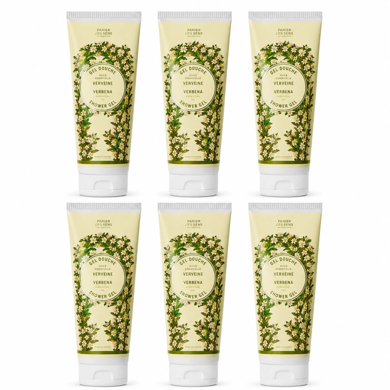 panier-des-sens-lot-de-6-gels-douche-verveine-200ml image 1