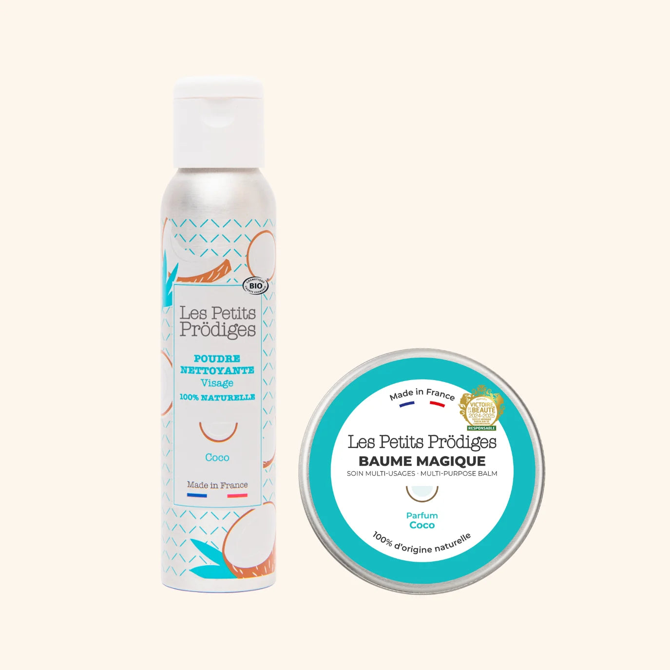 les-petits-pr-diges-le-kit-double-nettoyage-coco-poudre-visage-baume-d-maquillan image 1