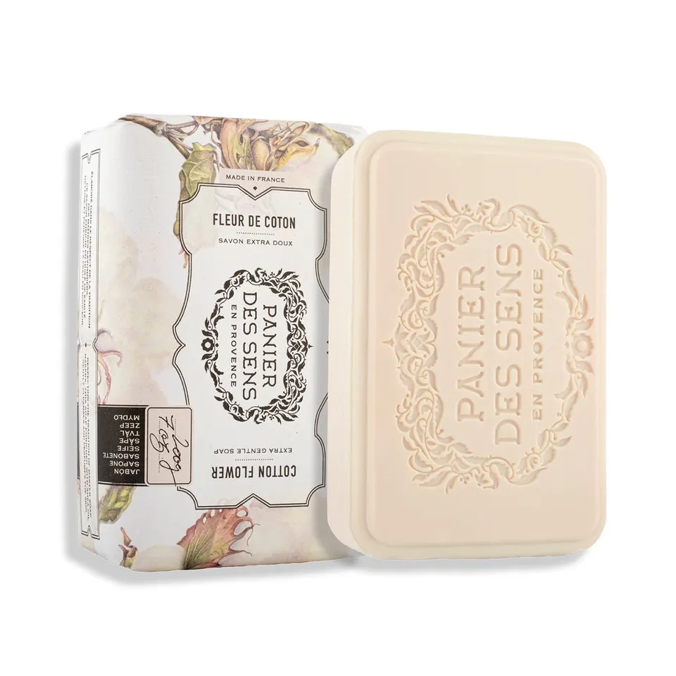 panier-des-sens-savon-solide-extra-doux-fleur-de-coton-200g image 1