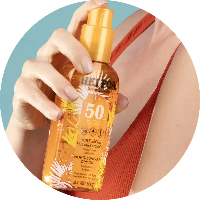 hei-poa-huile-s-che-solaire-mono-spf50-corps-et-cheveux-haute-protection image 1