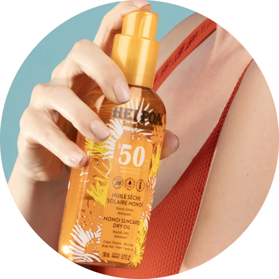 hei-poa-huile-s-che-solaire-mono-spf50-corps-et-cheveux-haute-protection image 1