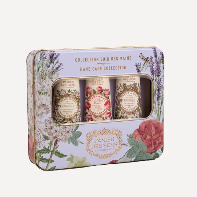 panier-des-sens-coffret-3-cr-mes-mains-huiles-essentielles-lavande-rose-verveine image 1