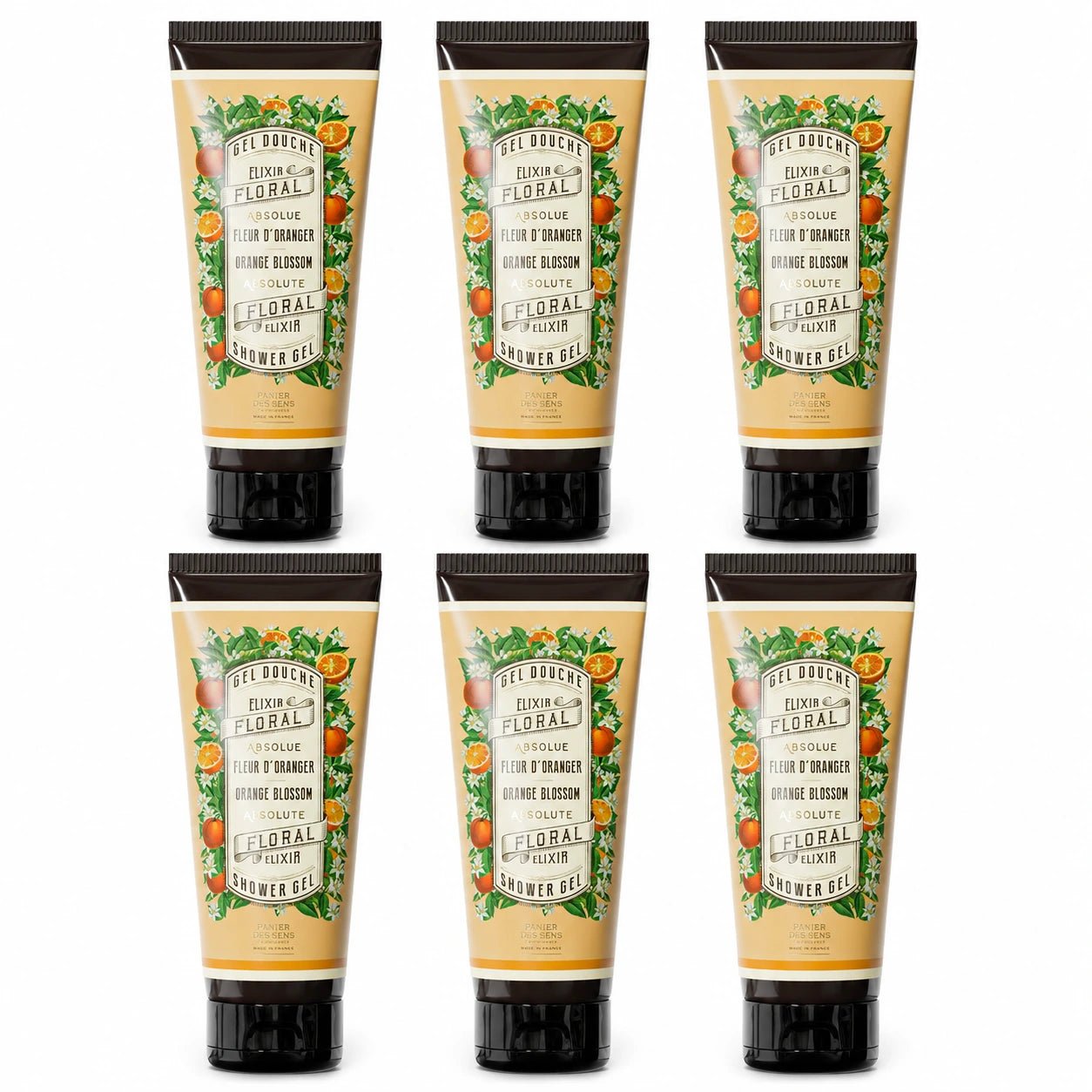 panier-des-sens-lot-de-6-gels-douche-fleur-d-oranger-200ml image 1