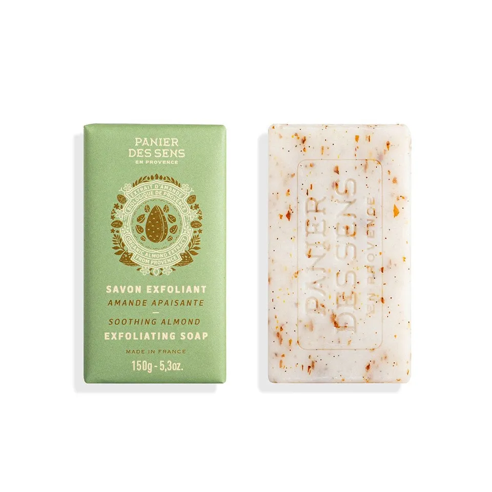 panier-des-sens-savon-solide-exfoliant-amande-apaisante-150-g image 1