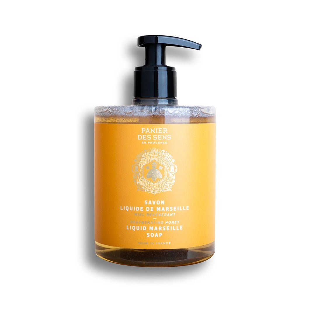 panier-des-sens-savon-de-marseille-liquide-miel-r-g-n-rant-500ml image 1