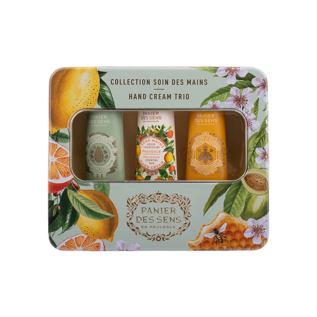 panier-des-sens-coffret-cr-mes-mains-3x30ml-miel-amande-provence image 1