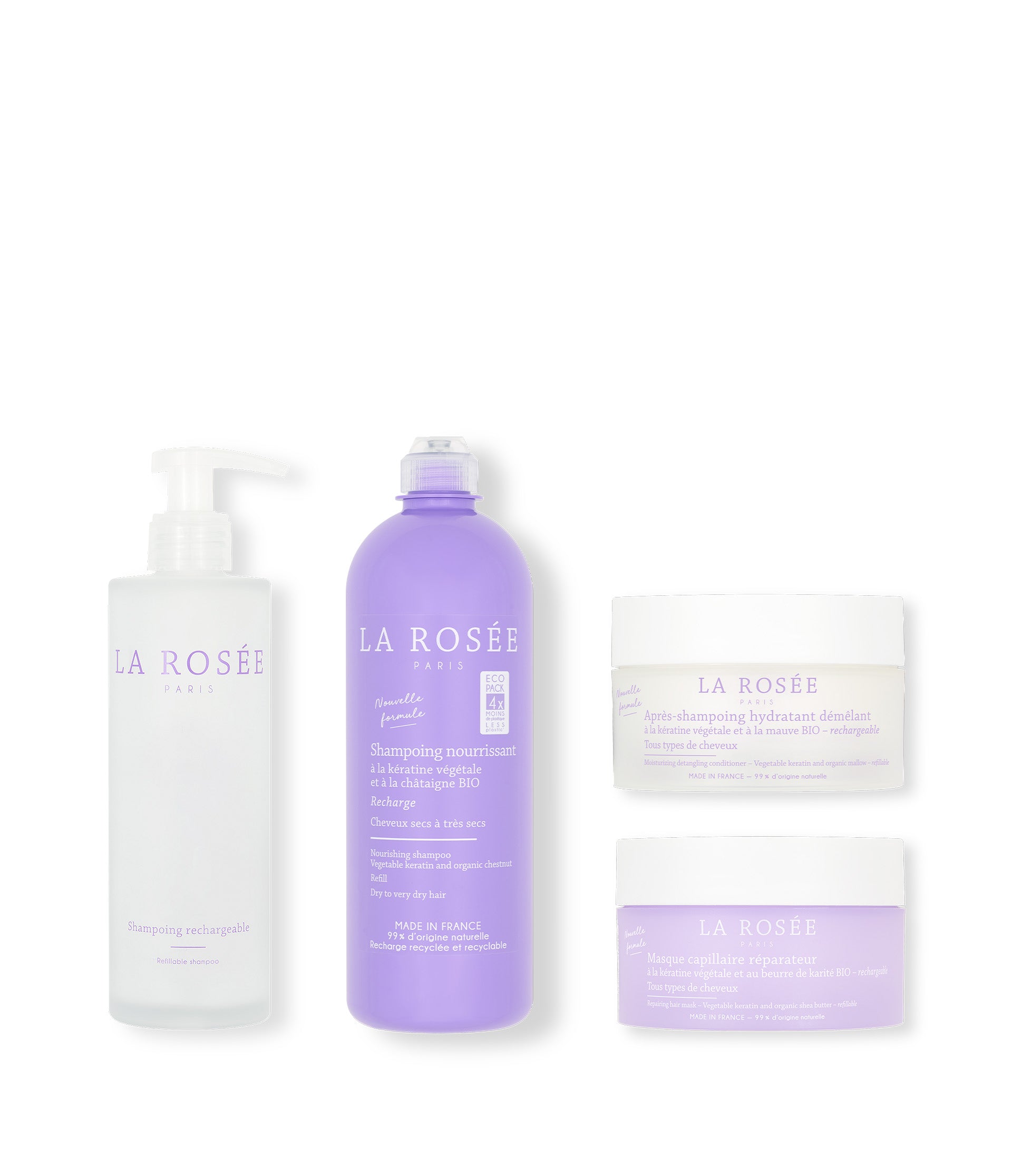 la-ros-e-routine-cheveux-secs-shampooing-masque-huile-nutrition-r-paration image 1