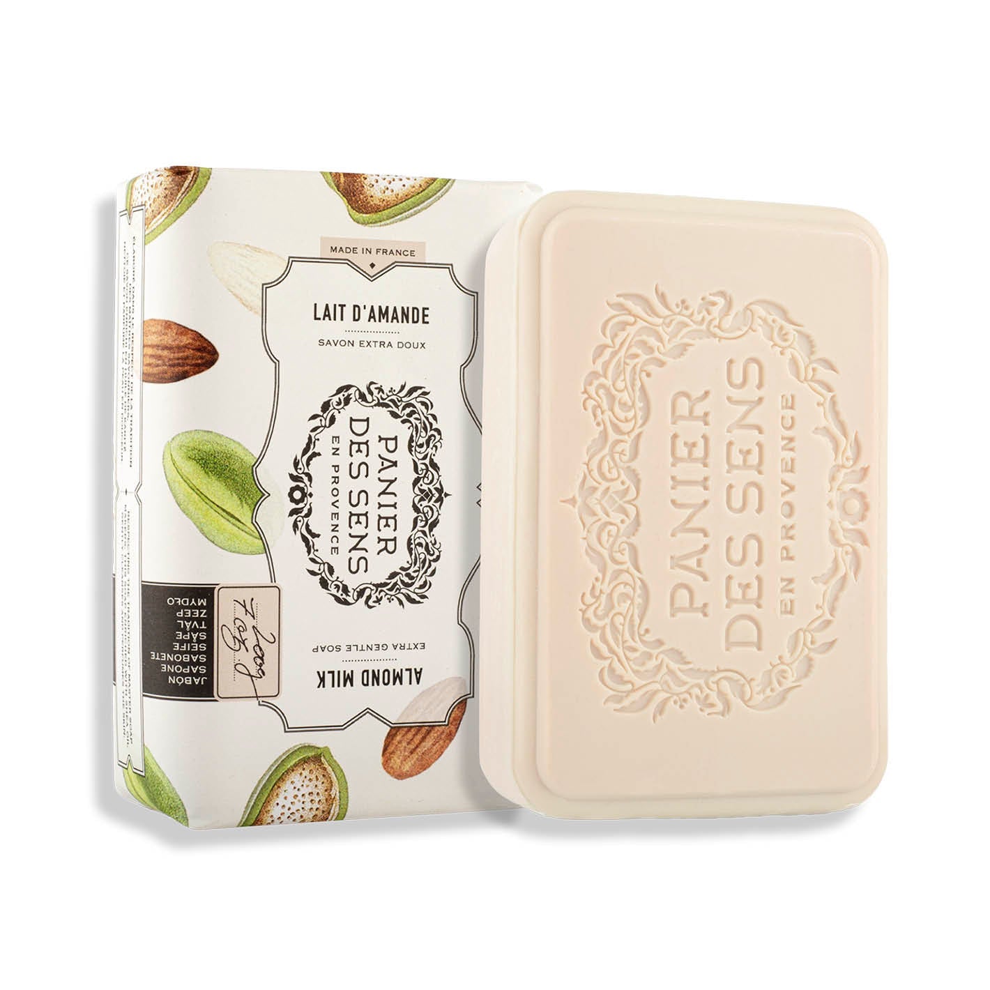 panier-des-sens-savon-solide-extra-doux-lait-d-amande-200g image 1