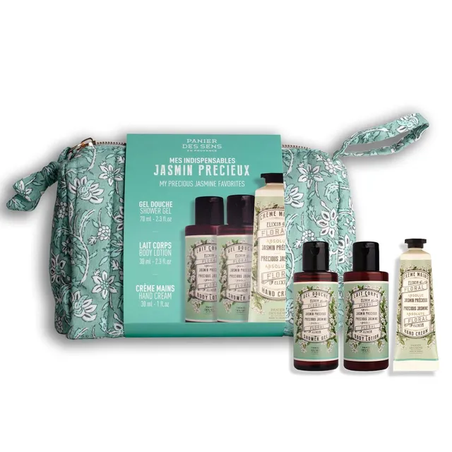 panier-des-sens-trousse-weekend-jasmin-pr-cieux-gel-douche-lait-corps-cr-me-main image 1