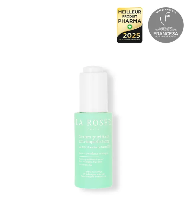la-ros-e-s-rum-purifiant-anti-imperfections-au-zinc-et-acides-de-fruits-bio image 1