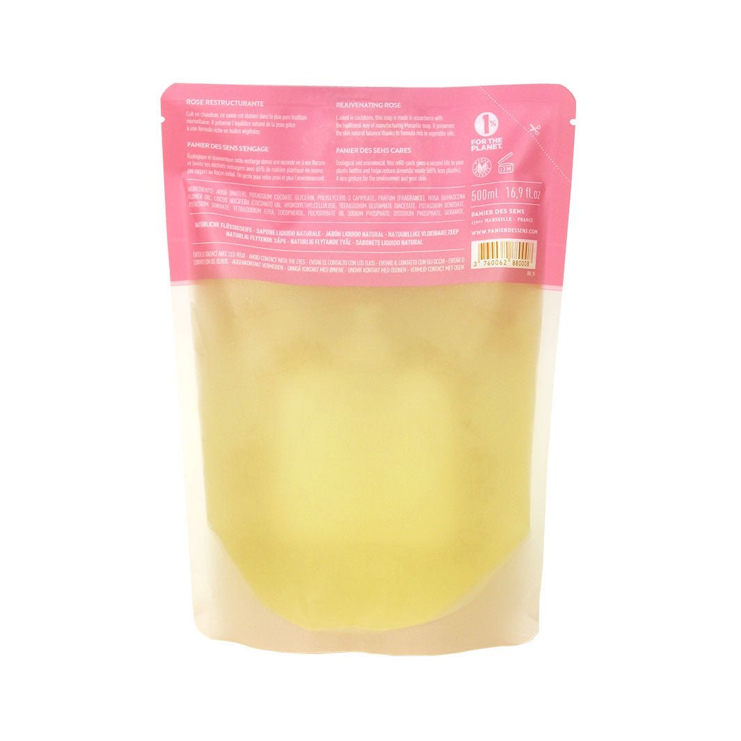 panier-des-sens-recharge-savon-liquide-de-marseille-rose-envo-tante-500ml image 3