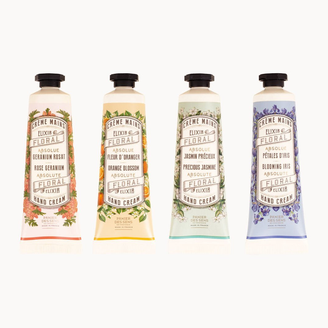 panier-des-sens-pack-4-cr-mes-mains-4x30ml-iris-oranger-g-ranium-jasmin image 1