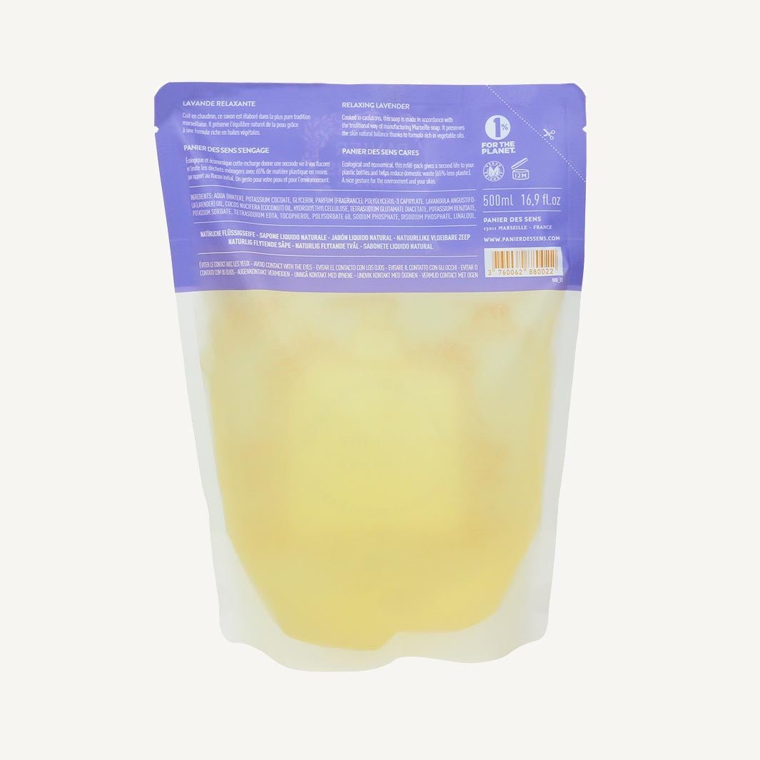 panier-des-sens-recharge-savon-liquide-de-marseille-lavande-500ml image 3