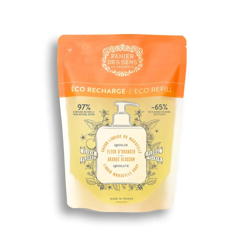 panier-des-sens-recharge-savon-liquide-marseille-fleur-d-oranger-500ml image 1